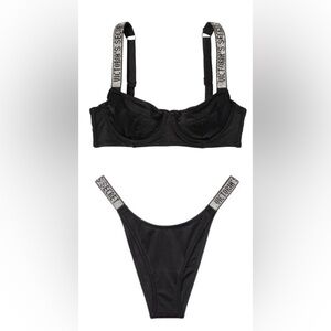New! Victoria’s Secret wicked shine strap Brazilian bikini pink 4712